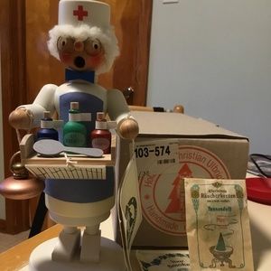 German handmade nurse smoker figuerine